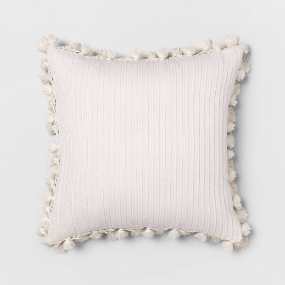 Square Solid Pillow with Fringe - Opalhouse™ | Target