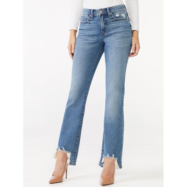 Sofia Jeans by Sofia Vergara Women's Mayra High Rise Kick Crop Flare Jeans - Walmart.com | Walmart (US)