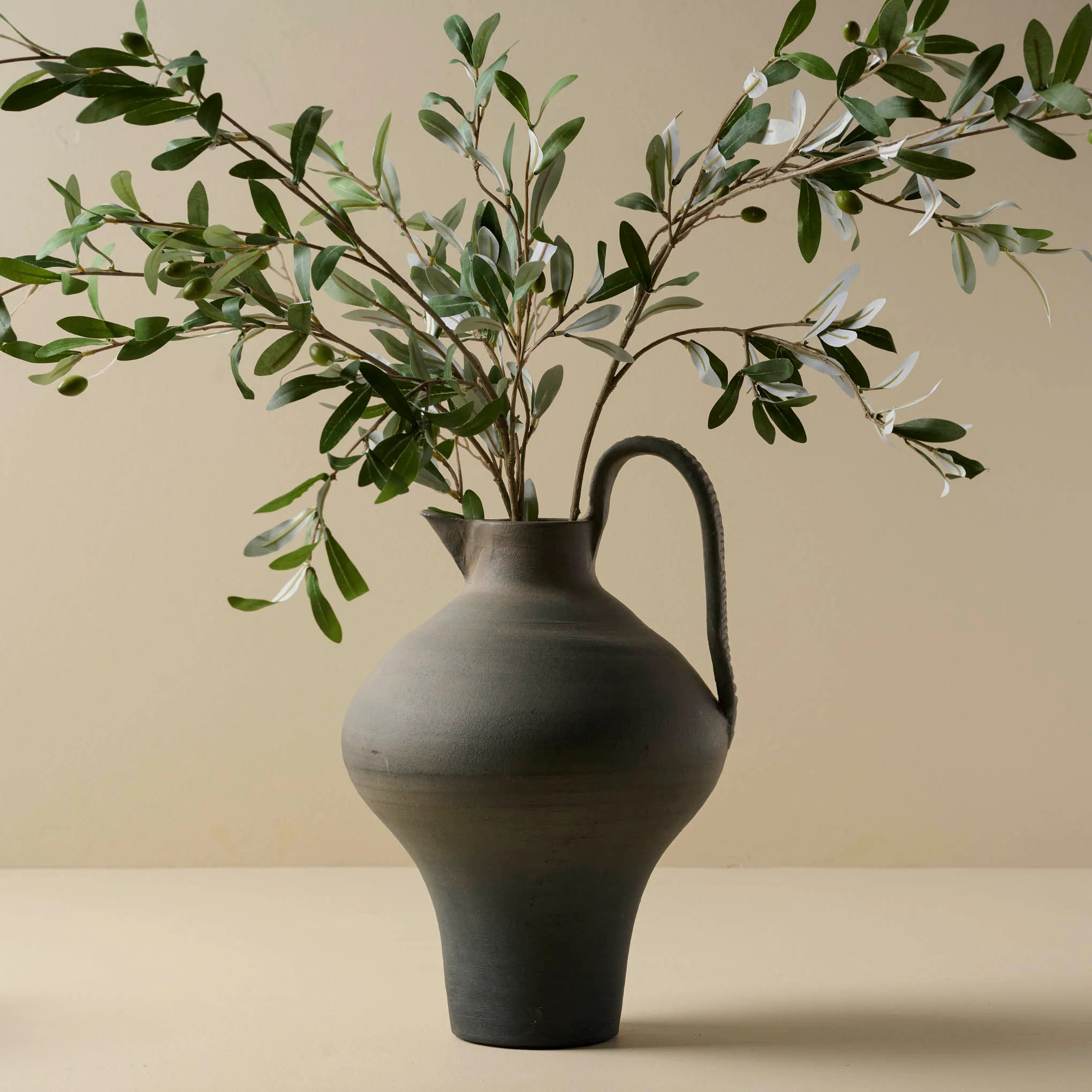 Ravine Black Ceramic Jug | Magnolia