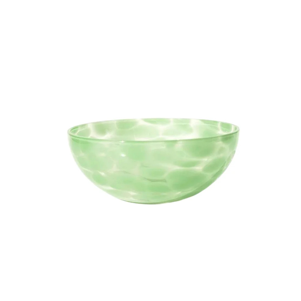 Hand Blown Fritsy Gather Bowl, Sage | Paloma & Co.