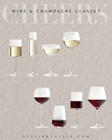 CHEERS! champagne and wine glasses #StylinbyAylin 

#LTKunder100 #LTKSeasonal #LTKstyletip