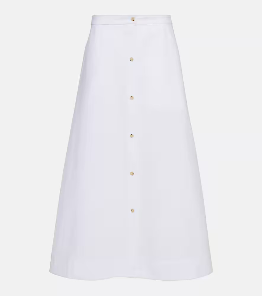 Toteme High-rise cotton maxi skirt | Mytheresa (US/CA)