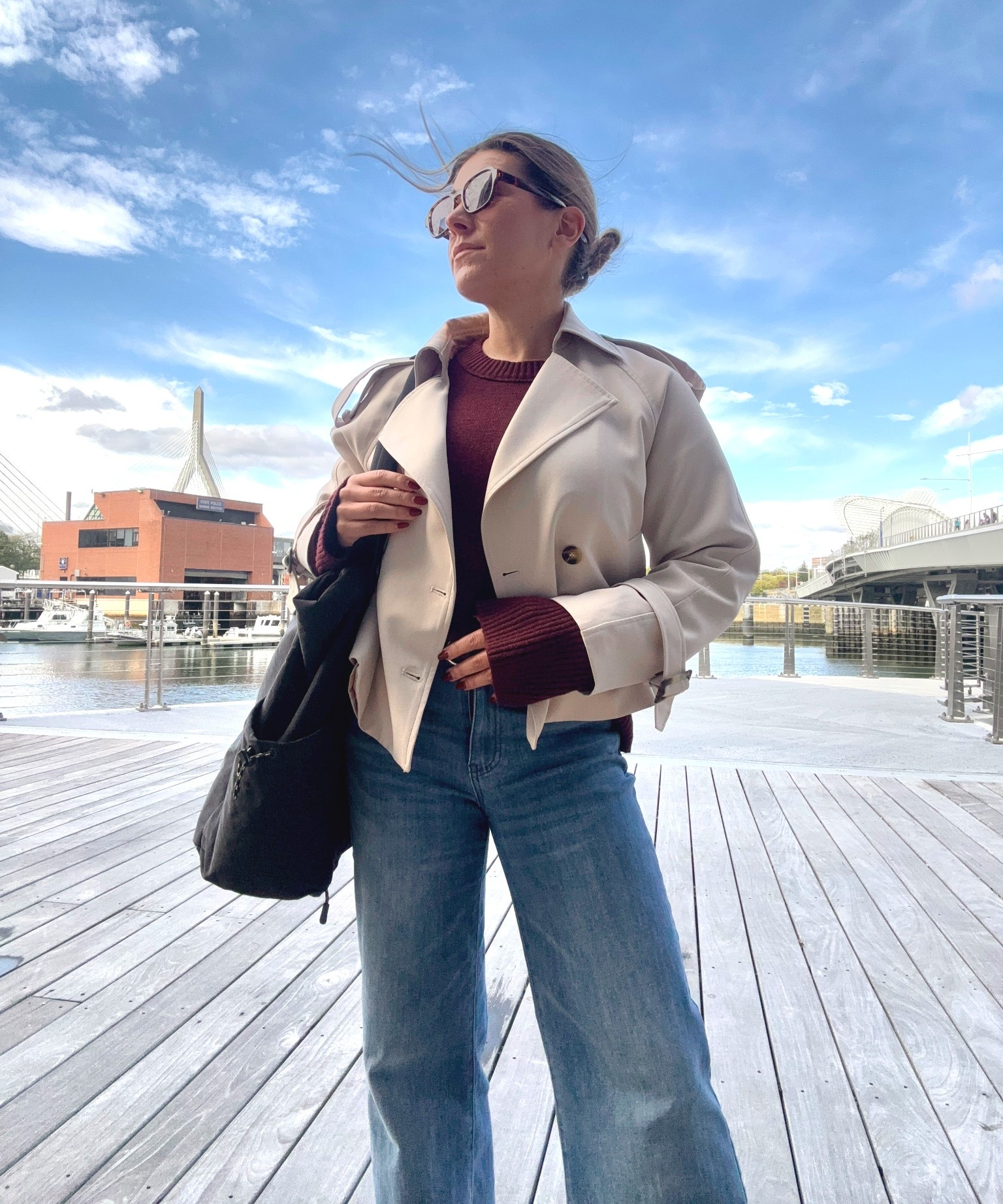 Fall Workwear Outfit
Cropped Trench
Fall Sweater
Wide leg Denim
Beis Tote
#ootd 

#LTKPetite #LTKSeasonal #LTKWorkwear