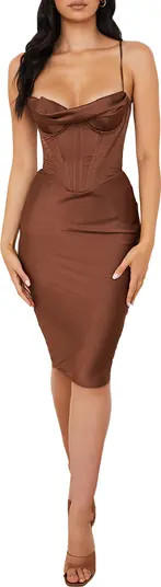 Myrna Satin Corset Dress | Nordstrom