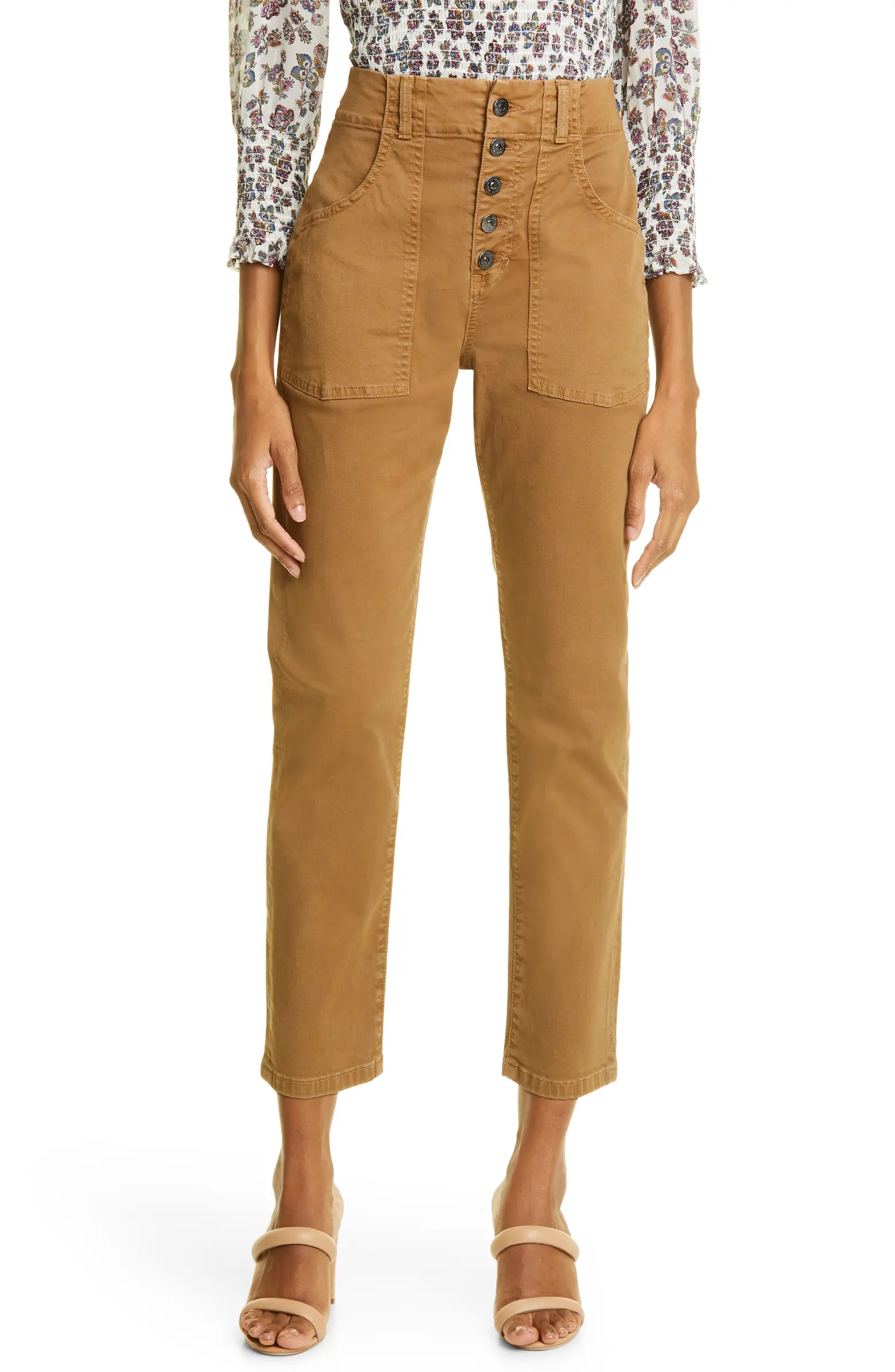 Veronica Beard Arya High Waist Crop Straight Leg Jeans | Nordstrom | Nordstrom