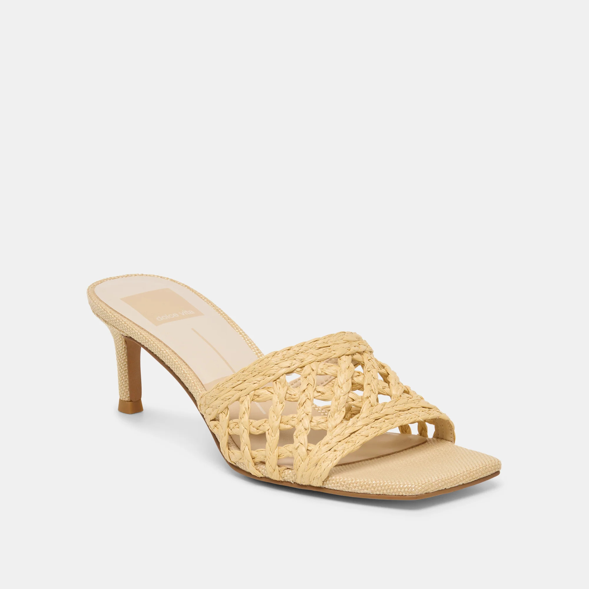 Bowen Heels Lt Natural Raffia | DolceVita.com