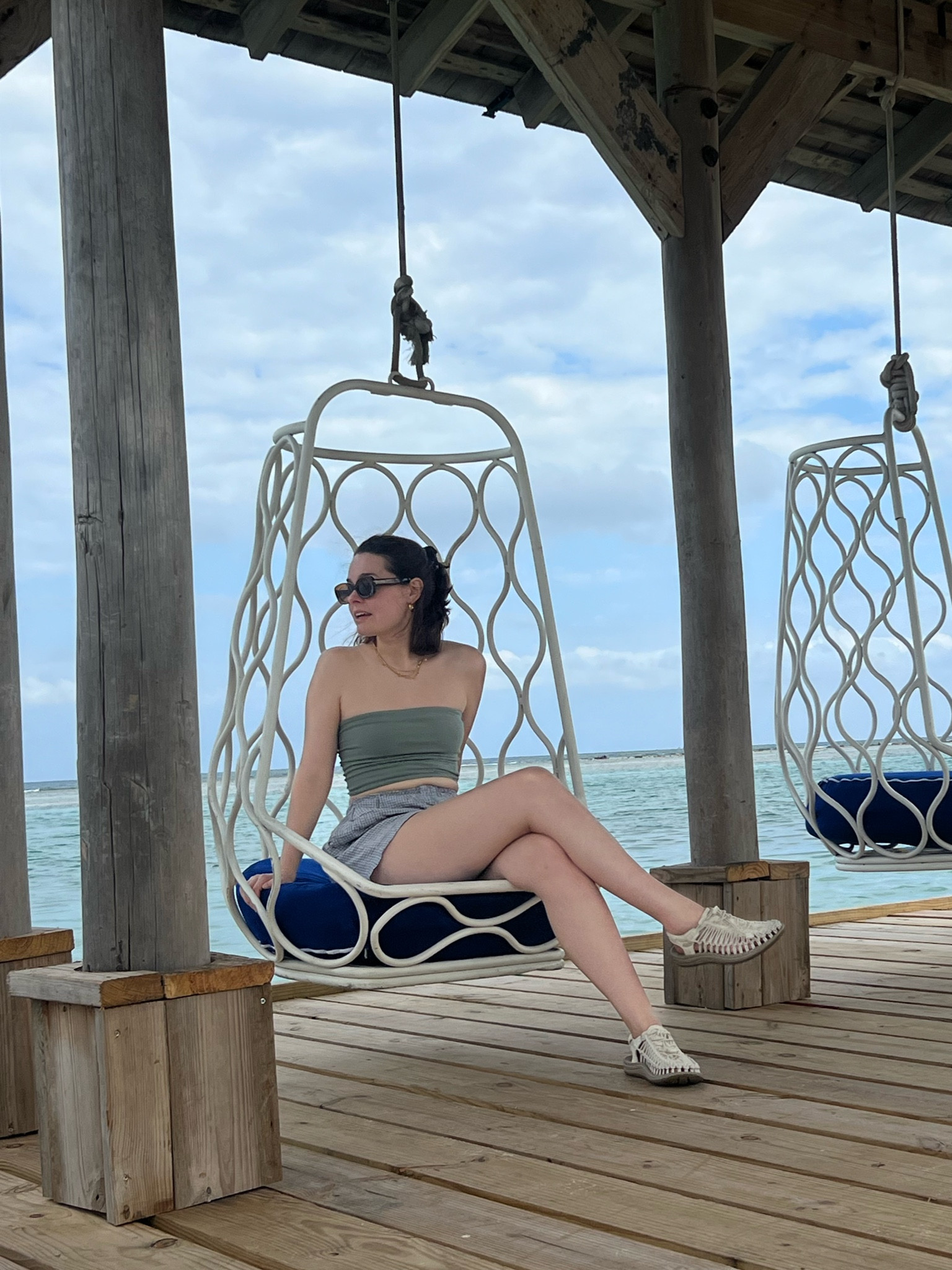 Organic basics bandeau top, deiji studios pyjama shorts, Jimmy fairly glasses and keen sandals 🌞

#LTKtravel