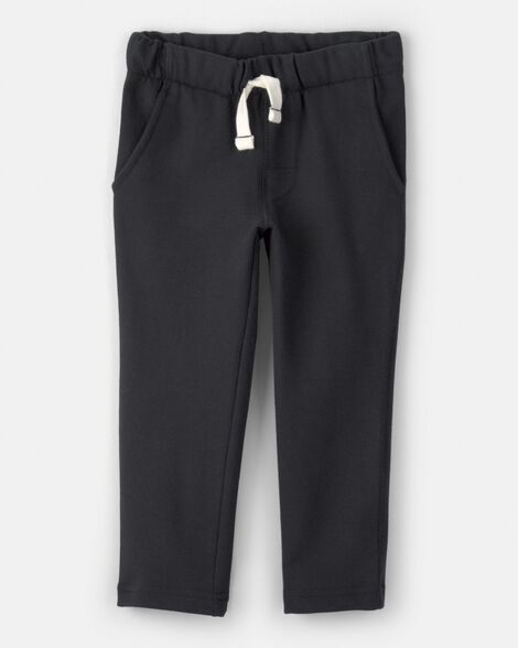 Toddler Boy Pull-On French Terry Pants - Black | Carter's | Carter's Inc