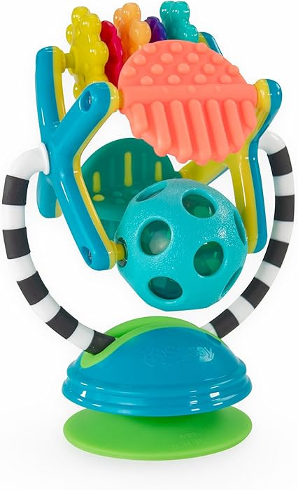 Sassy Teethe & Twirl Sensation Station 2-in-1 Suction Cup High Chair Toy, Developmental Tray Toy ... | Amazon (US)