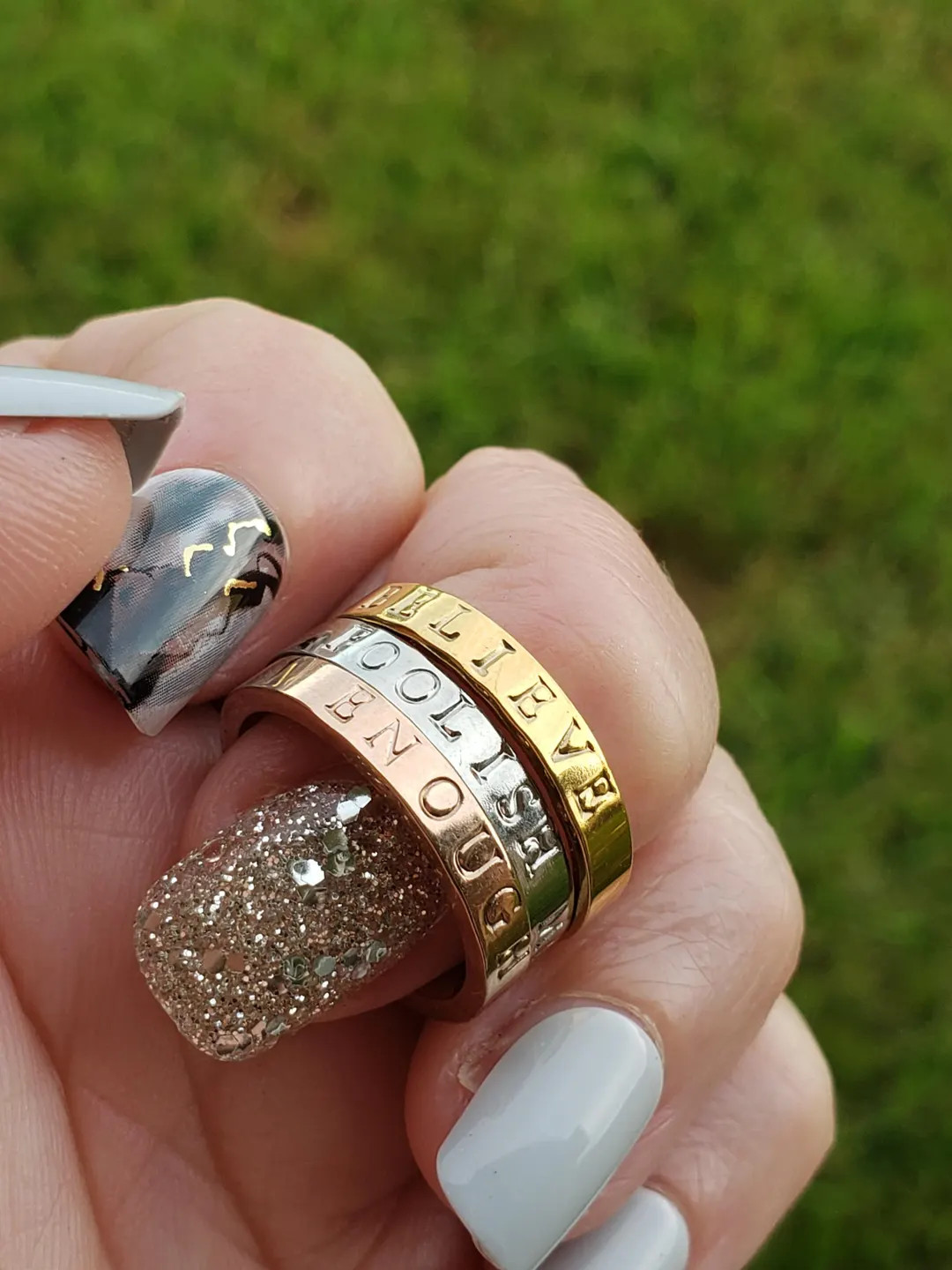 Personalized Ring Custom Ring Stack Ring Personalize Ring for Women Customize Word Roman Numeral ... | Etsy (US)
