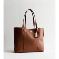 Tan Leather-Look Tote Bag Vegan New Look | New Look (UK)
