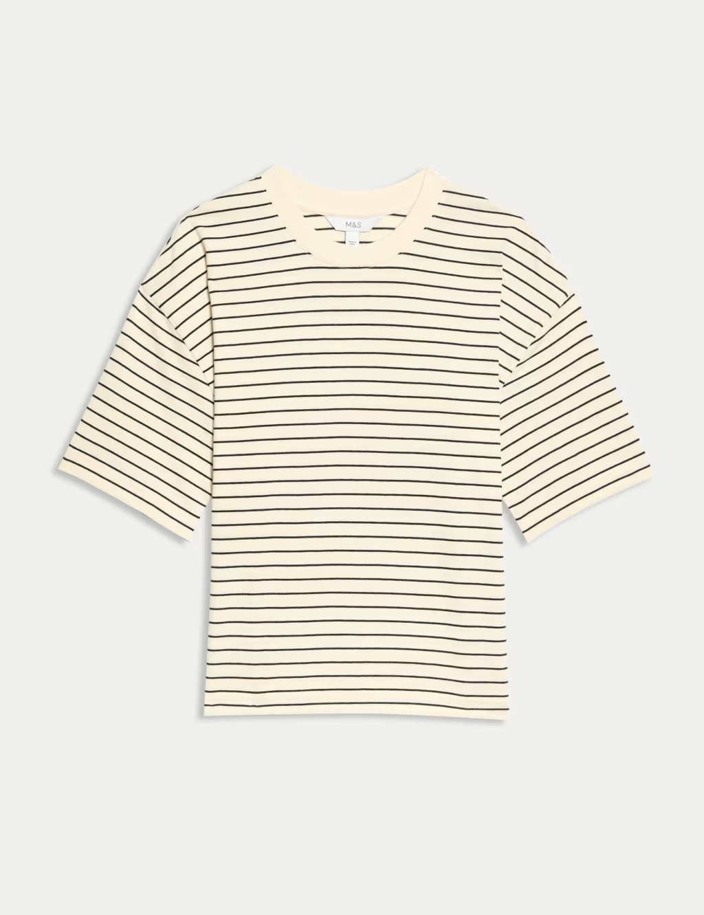 Pure Cotton Relaxed Striped Boxy T-Shirt | Marks & Spencer (UK)