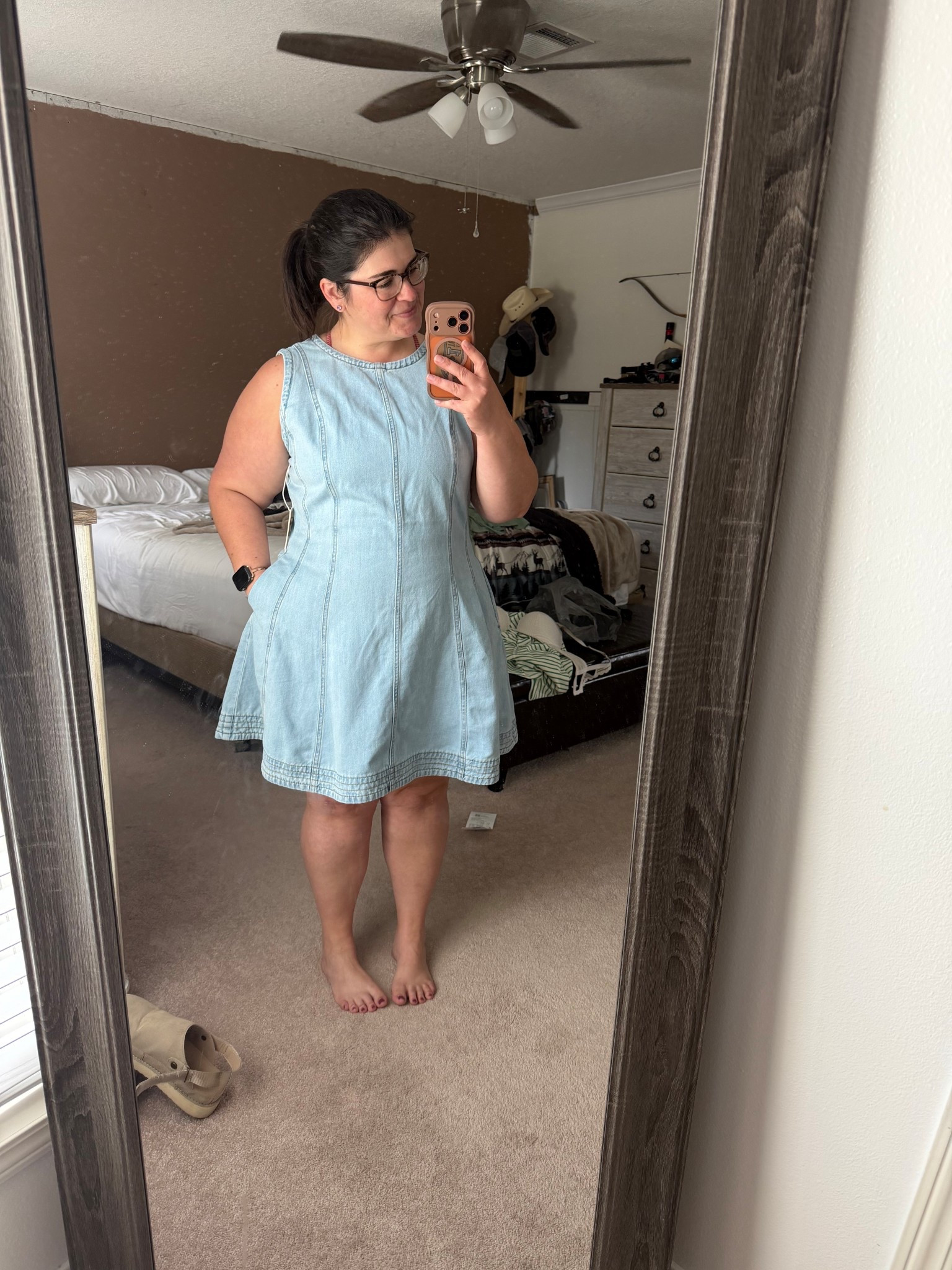 This viral Walmart dress! I knew as soon as I saw it I needed to snag it because it’s so cute. 100% cotton, fit and flare style, and yes it’s even got the pockets. Linking now because I don’t think it’ll last long! 

#LTKootd #LTKPlusSize #LTKMidsize