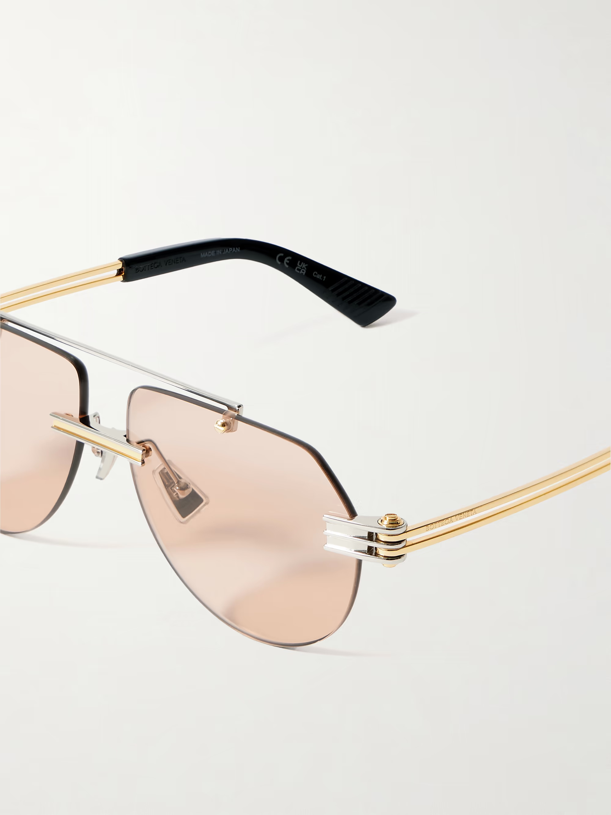 Aviator-style gold and silver-tone sunglasses | NET-A-PORTER (UK & EU)