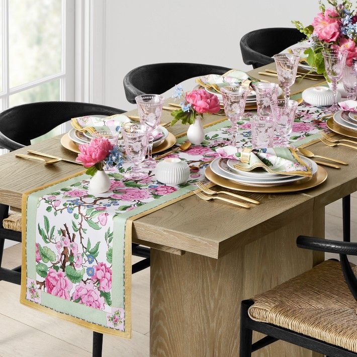 Canton Rose Floral Table Runner | Williams-Sonoma