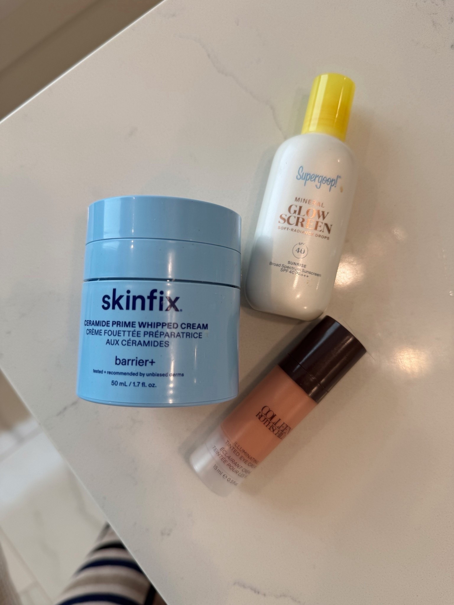 This combo is elite for no makeup days! Use code ASHLEYG15 for 15% off my @Skinfix moisturizer. My favorite @Supergoop! Glow drops are 20% off right now! The @Colleen Rothschild under eye brightener is incredible and the best way to make it look like you got sleep when you didn’t 😅

Moisturizer, under eye brightener, glow su screen, skincare, no makeup

#LTKselfcare #LTKBeauty