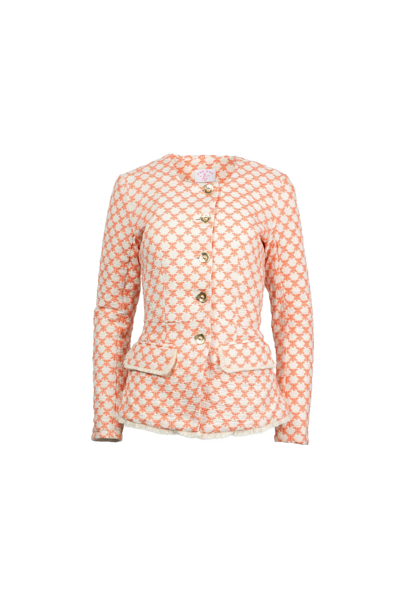 Mother | Women's Embroidered & Quilted Peplum Lady Jacket | PWR WMN LLC