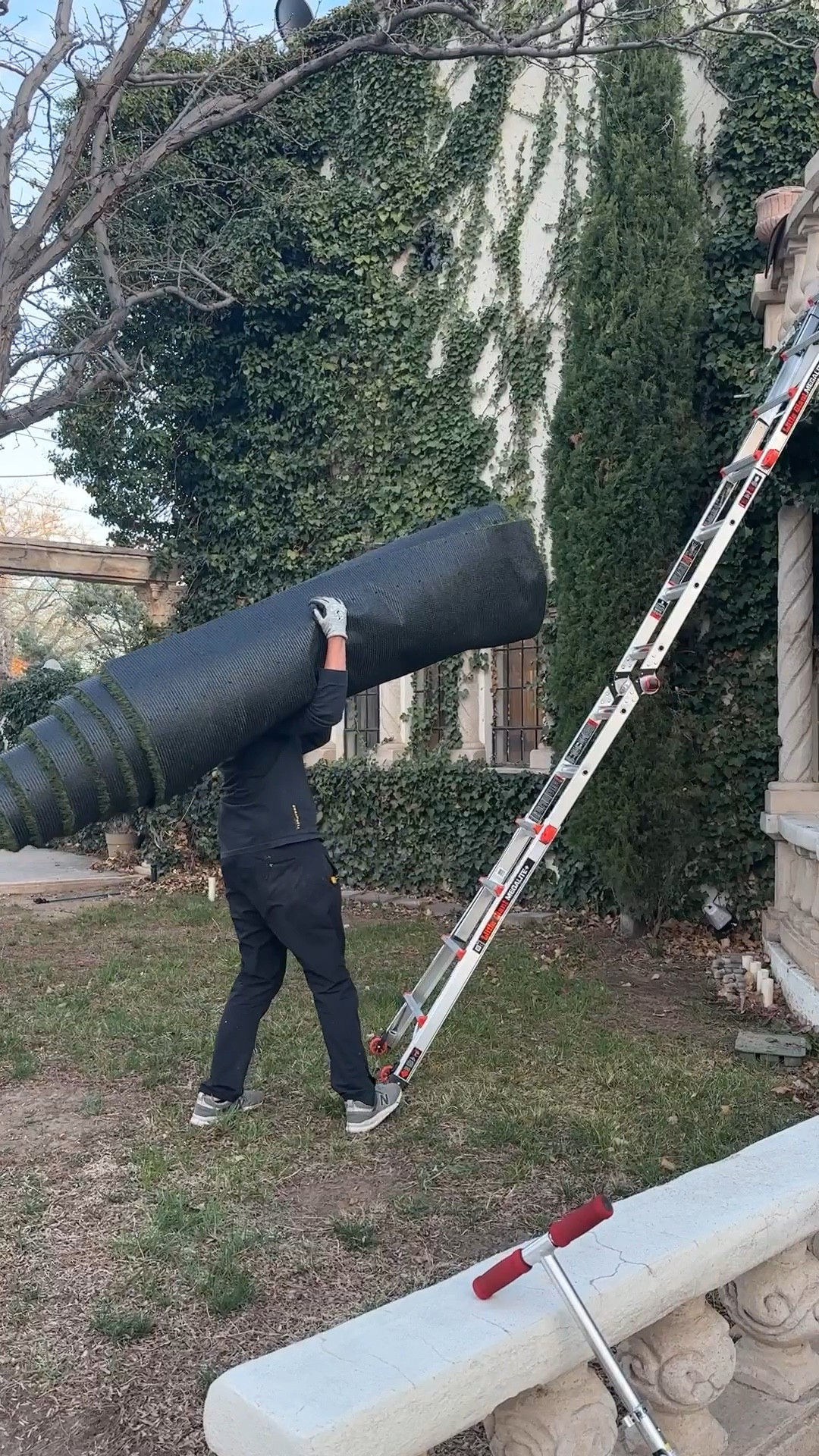 Day for 34 of setting up The Castle as a short term rental and wedding venue. 

This ladder can handle a LOT of weight! 🤯

#LTKHome #LTKMens #LTKCyberWeek