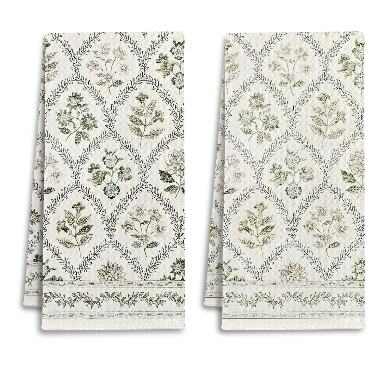 Boho Botanical Floral Kitchen Towels, Farmhouse Cottagecore Dish Tea Towels for Kitchen Decor, Re... | Amazon (US)