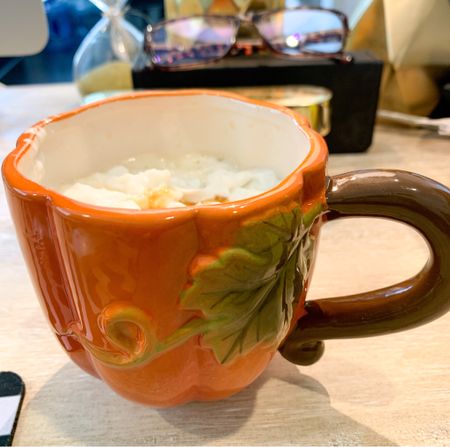 Feeling like Fall today. Enjoying a nice cup of coffee while I work in my pumpkin/fall mug. #mugs #fallmugs #homevibes #Coffeecups #coffee #officevibes 

#LTKhome