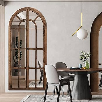 NeuType Arched Full Length Mirror, 71"x 32" Large Mirror with Back Hooks, Farmhouse Mirror, Windo... | Amazon (US)