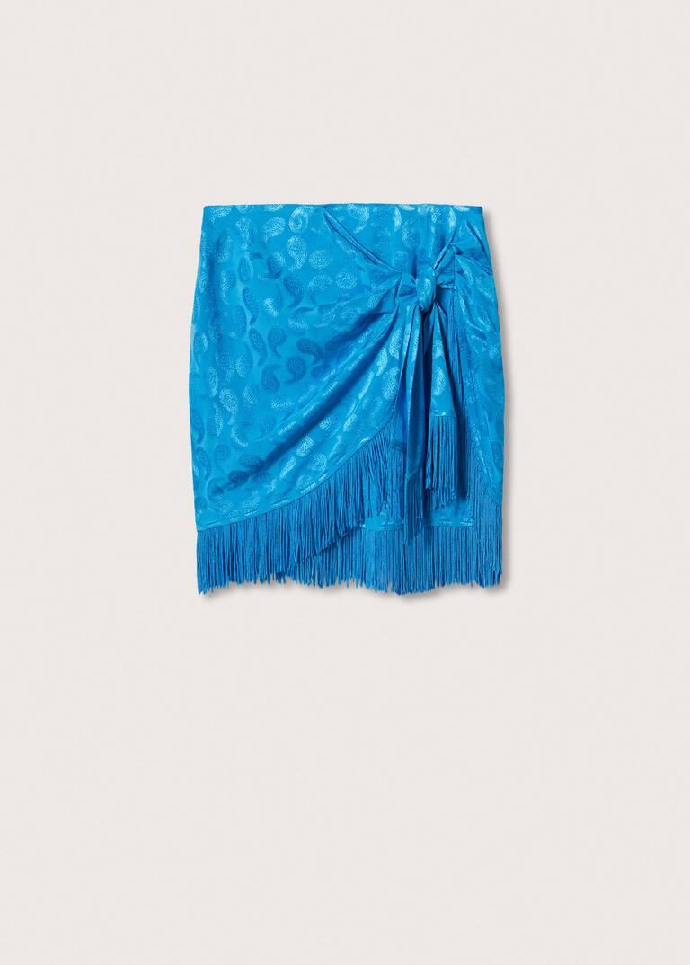 Fringed miniskirt -  Women | Mango USA | MANGO (US)