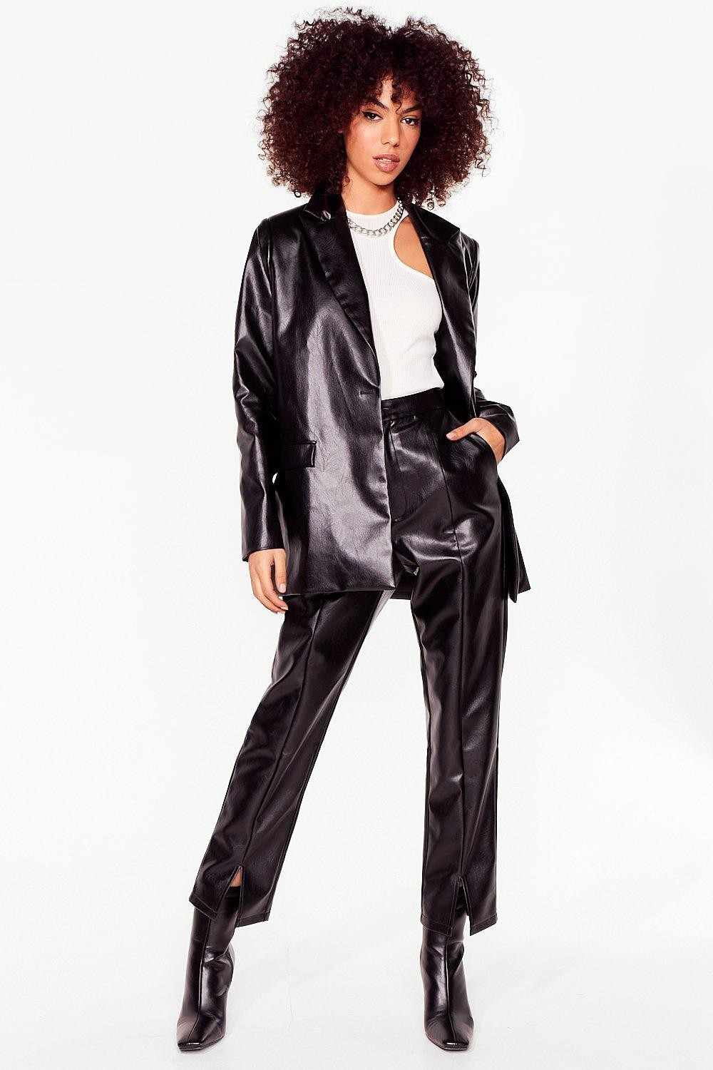 Faux Leather Straight Leg Pants | Nasty Gal (US)
