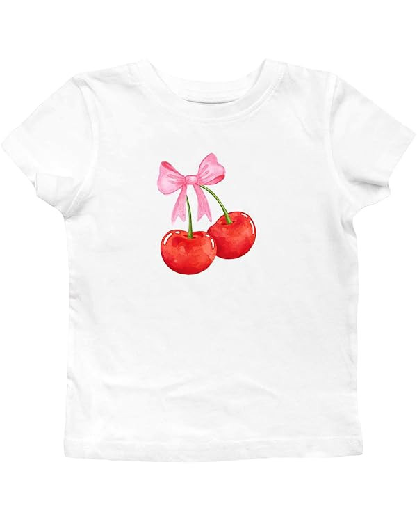 Short Sleeve Graphic T Shirts for Women Teens Y2k Bow Print Aesthetic Crop Tops Cute Baby Tee Sum... | Amazon (US)
