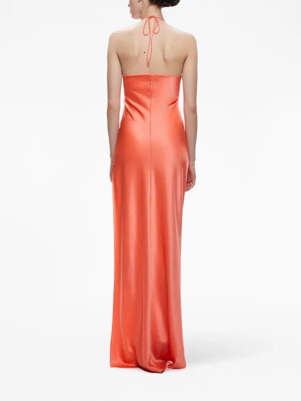 Alice + Olivia Zumi Halterneck Maxi Dress - Farfetch | Farfetch Global