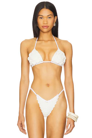 Capittana x REVOLVE Rose Bikini Top in White from Revolve.com | Revolve Clothing (Global)