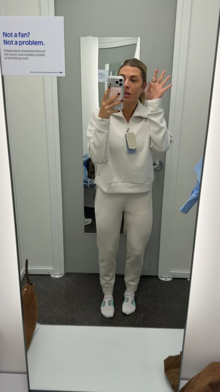 Walmart has the cozy outfit formula figured out with this easy matching lounge set. The soft neutral shade gives it a clean, elevated look while still feeling perfect for laid-back days. The quarter zip and relaxed joggers make it an effortless choice for errands, travel, coffee runs, or lounging at home. Just add sneakers for a comfortable everyday outfit that still feels polished. This affordable Walmart loungewear find is made for living in all season long. 🤍✨☕
#WalmartFashion #WalmartFinds #WalmartLoungewear #CozyLoungeSet #MatchingLoungeSet #AffordableFashion #ComfyOutfit #CasualOutfitIdeas #AthleisureStyle #NeutralOutfit 

 #LTKootd #LTKActive