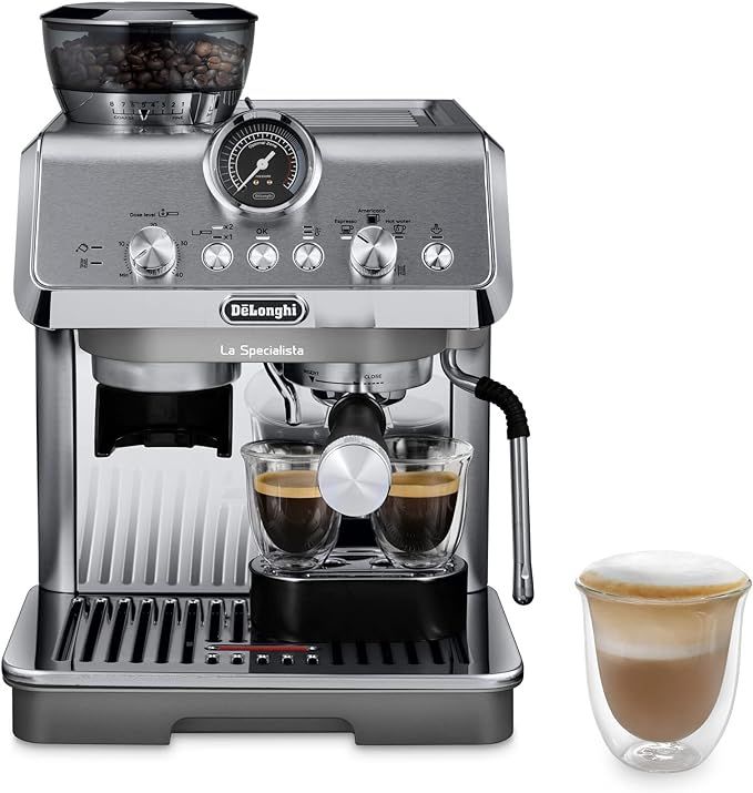 De'Longhi La Specialista Espresso Machine with Grinder, Steamer, Milk Frother, 1450W, Metal, Bari... | Amazon (US)