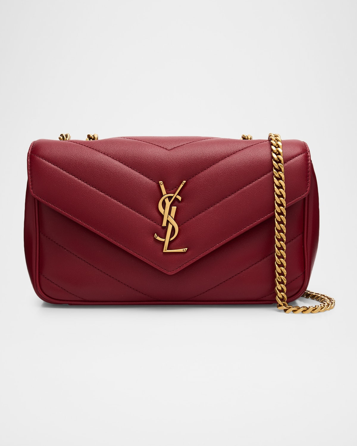 Loulou Small YSL Shoulder Bag in Quilted Leather | Neiman Marcus