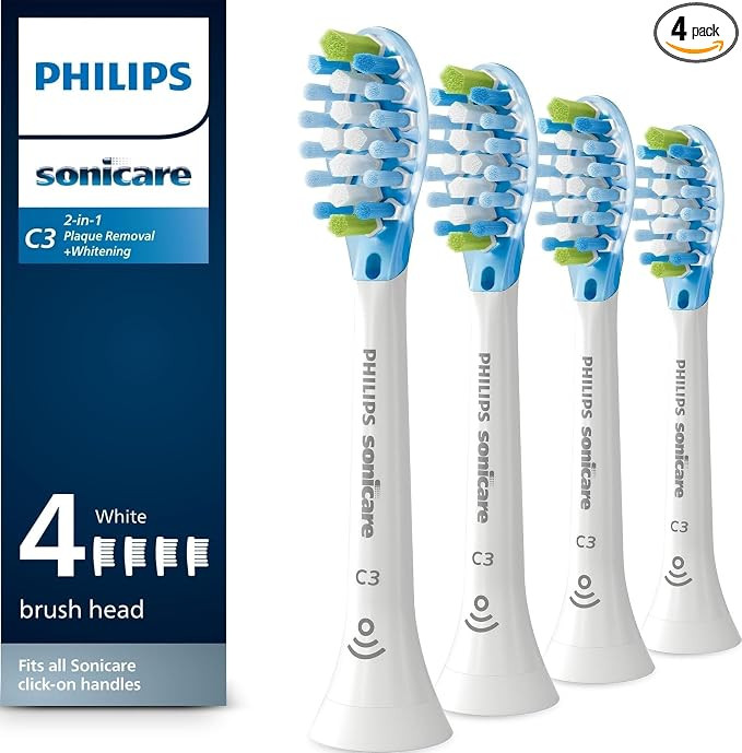Philips Sonicare C3 Two-in-One Genuine Replacement Electric Toothbrush Heads, for Deep Plaque Rem... | Amazon (US)