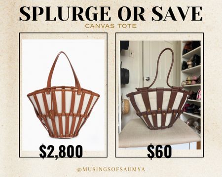 Splurge or save- the canvas leather tote 

#LTKsalealert