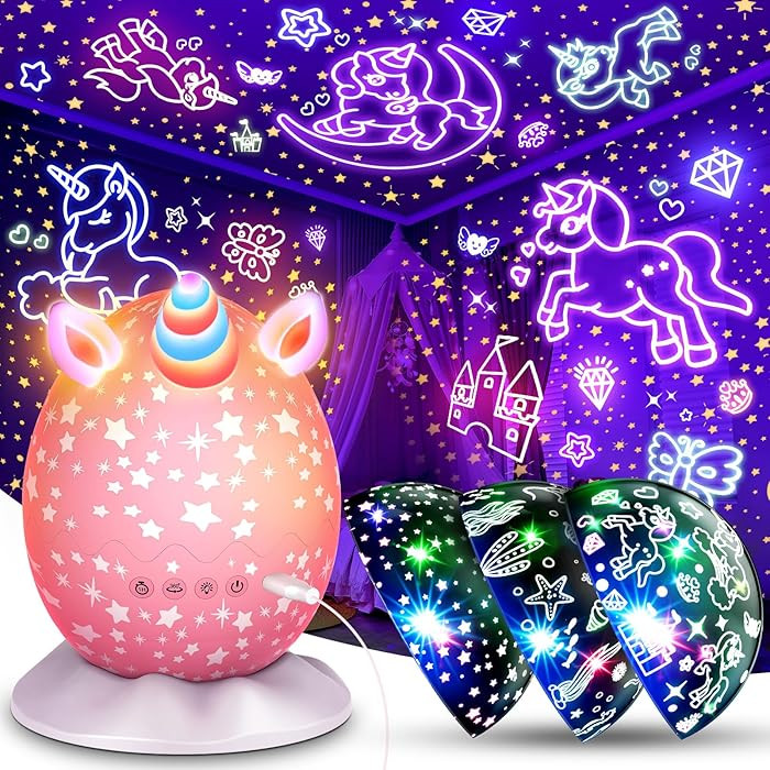 Unicorns Gifts for Girls Age 3-12: 3-in-1 Unicorn Night Light Toys for 3 4 5 6 7 8 Year Old Girl ... | Amazon (US)