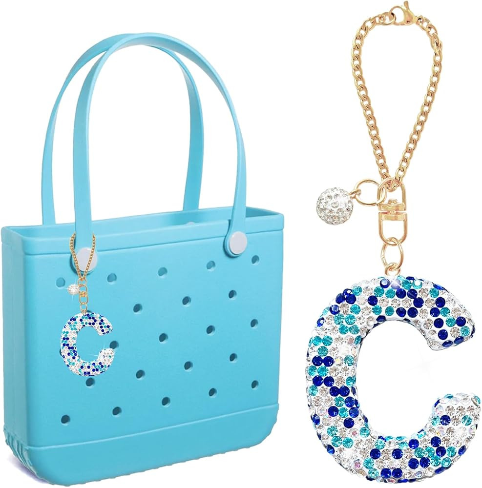 Bogg Bag Accessories,Bogg Bag Charms Keychain for Women Girls,Letter Charms for Beach Bitty Bogg ... | Amazon (US)