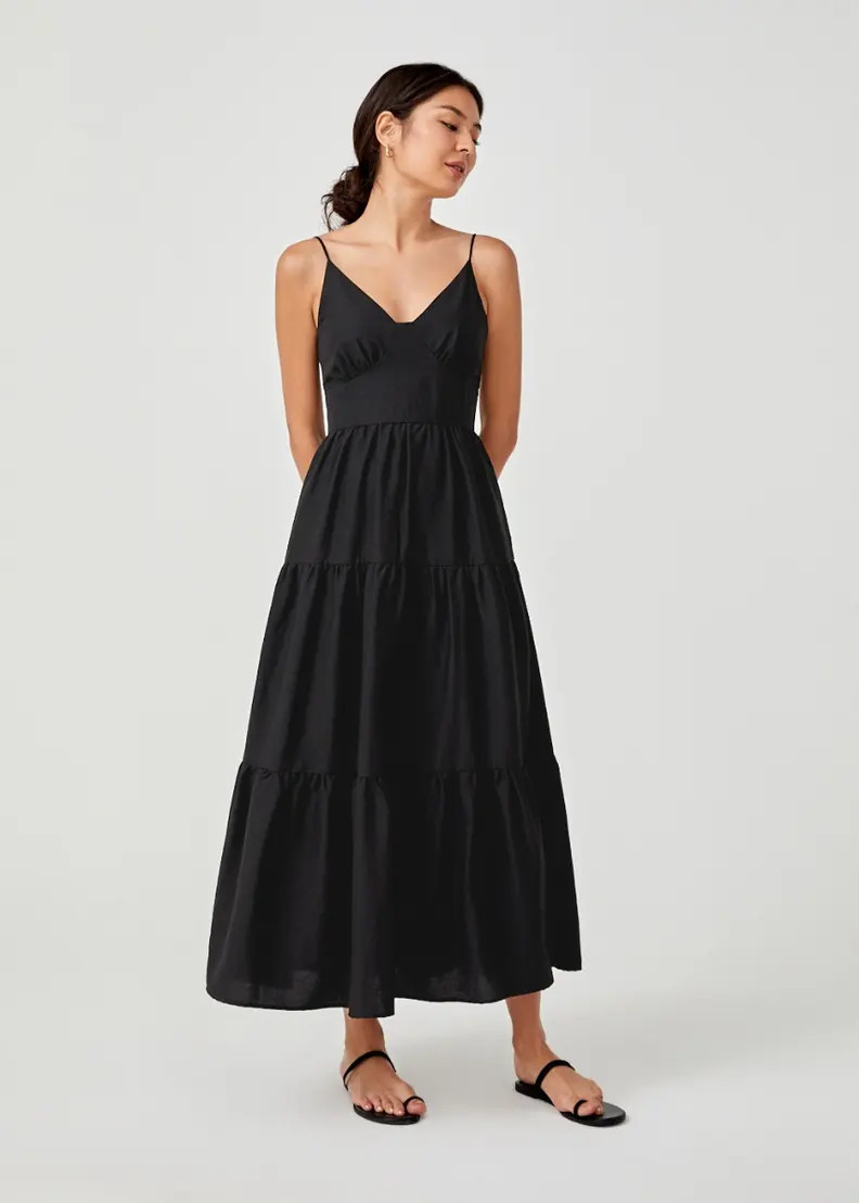 Lainey Ruched Panel Camisole Maxi Dress | Love, Bonito USA