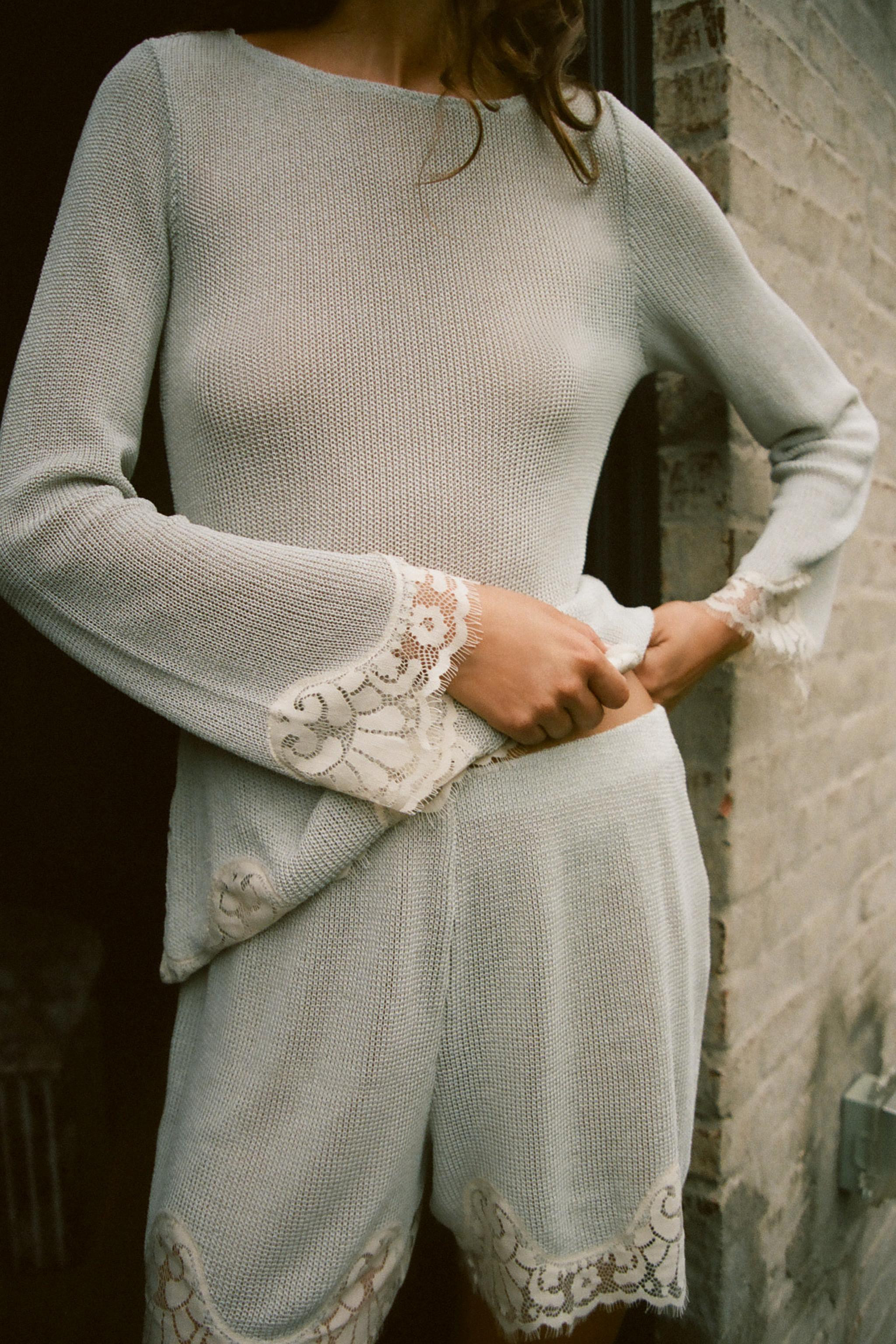 RUSTIC LACE SHORTS | Zara UK