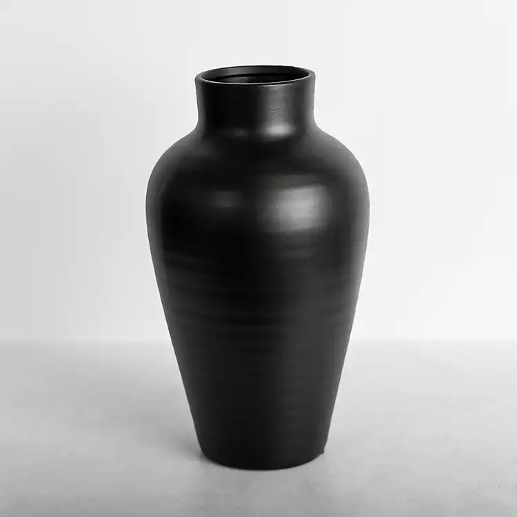 Tall Black Terracotta Vase, 14 in. | Kirkland's Home