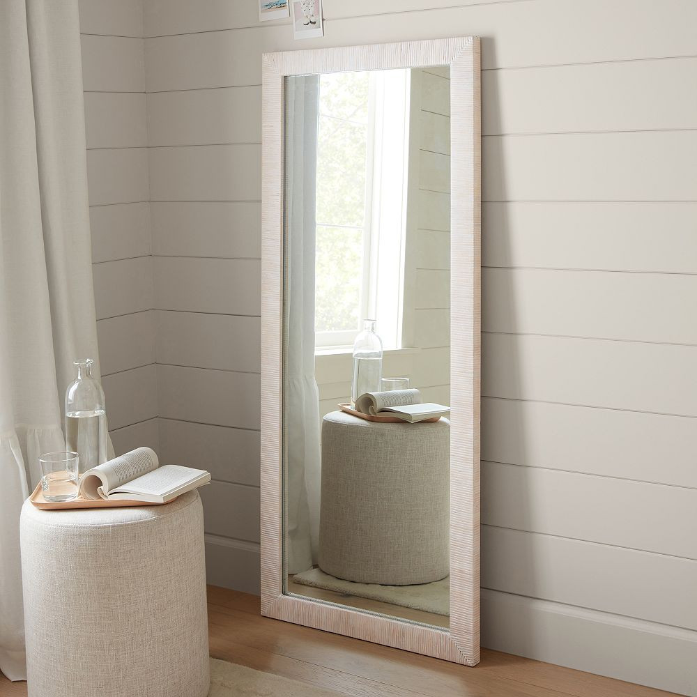Coastal Rattan Floor Mirror (19"x57") | Pottery Barn Teen