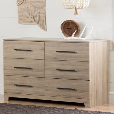Primo 6 Drawer Dresser South Shore Color: Rustic Oak | Wayfair North America