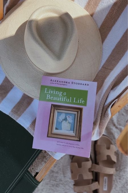 Cuyana wide brim hat, Steve Madden mayven slides, striped beach towel, lovely beach read 🌸🌿

#LTKshoecrush #LTKFind #LTKswim