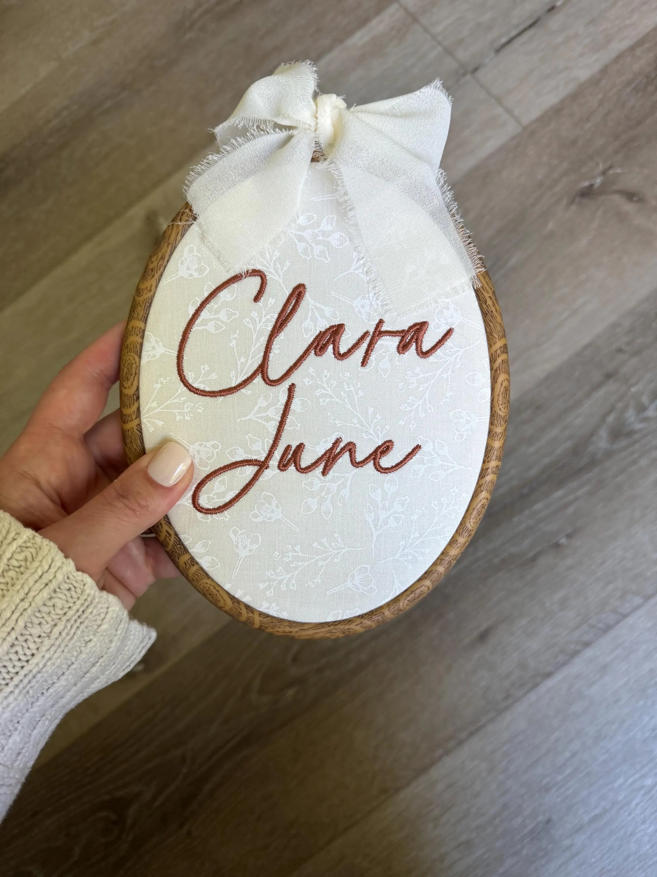 Personalized Baby Name Announcement Sign - Embroidered Newborn Announcement - Etsy | Etsy (Global)
