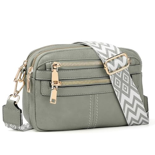 TANTOMI Crossbody Bags for Women, 6-Pockets Cross Body Purse, Vegan Leather Handbags Shoulder Bag for Travel, Gifts for Women | Amazon (US)