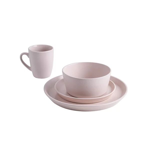 Stone Lain 32 Pieces Stoneware Round Dinnerware Set, Service for 8 in Pink, Dish Sets of Fashiona... | Walmart (US)