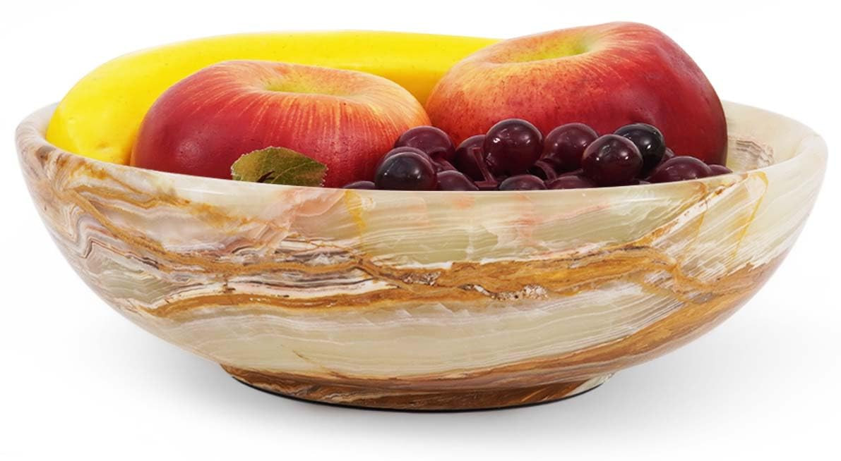 Radicaln Marble Fruit Bowl 10" Inches Green Onyx Handmade Fruit Dish for Kitchen Counter, Decorat... | Amazon (US)
