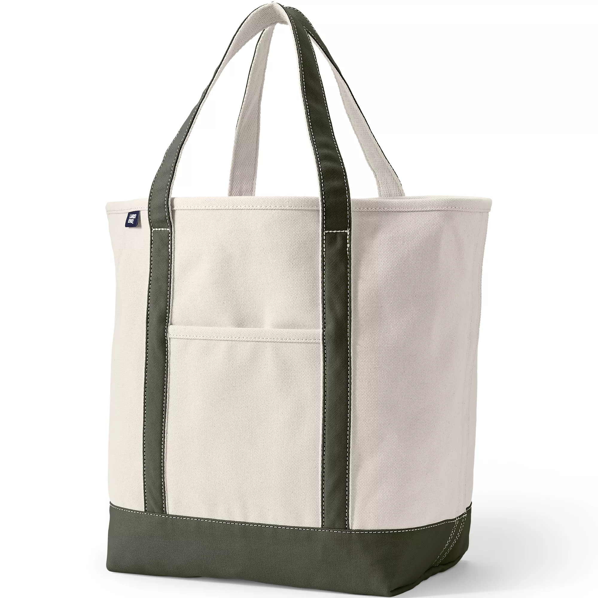 Large 5 Pocket Open Top Canvas Tote Bag | Lands' End (US)