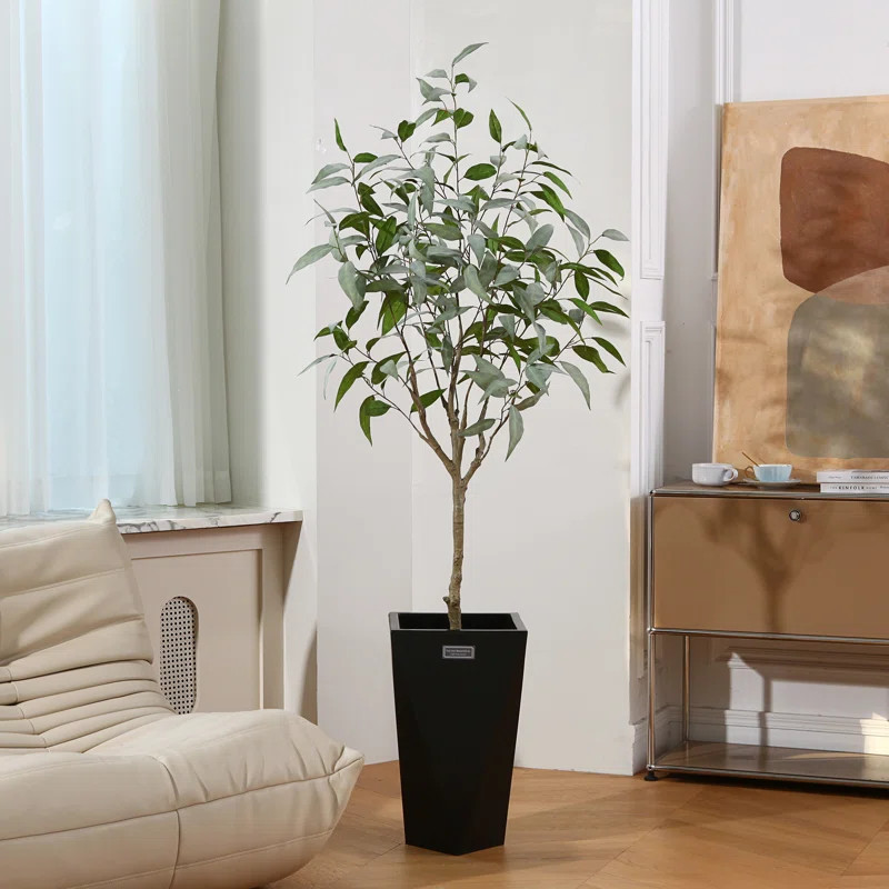 Adcock Faux Eucalyptus Tree in Planter | Wayfair North America