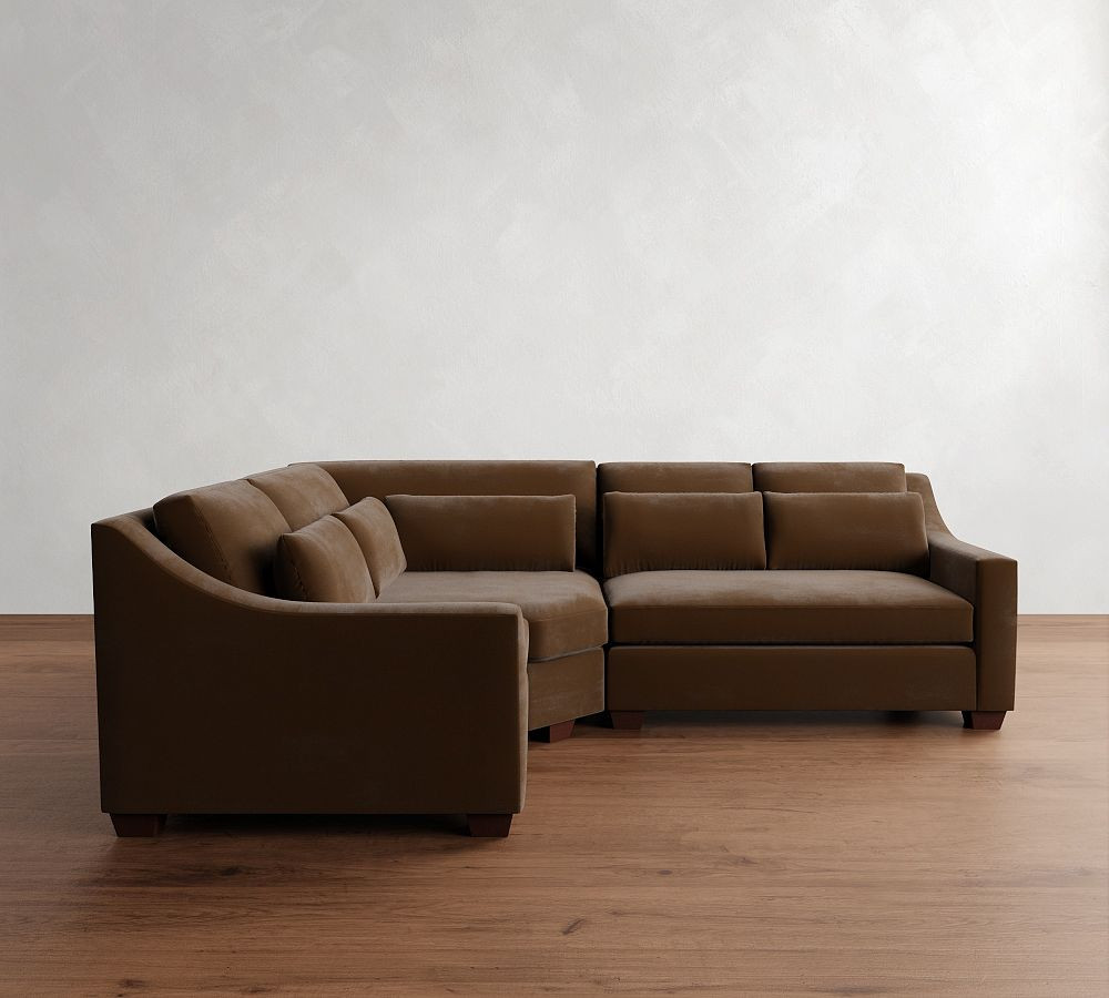 York Slope Arm Deep Seat 3-Piece Wedge Sectional (108") | Pottery Barn (US)